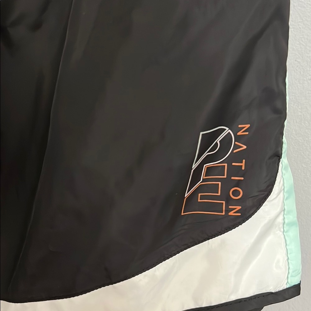 P.E Nation Black and White Athletic Shorts Lightweight Design - Picture 5 of 6